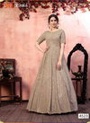 Beige Colour Latest Fancy Designer Festive Wear Georgette Fancy Golden Sequence Anarkali Long Gown Collection 4523
